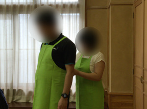 そば打ち体験の準備