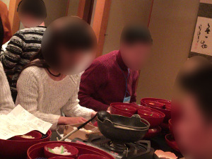 日光で食事